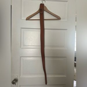 Leather belt with green detailing